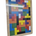 Russion Intelligence Colorful 3D Russian Blocks Montessori Education Toy Wooden Puzzle gz167