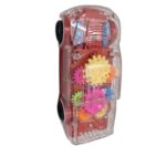 Transparent Spiderman colour rotating gear Truck with lights and sticker gz213