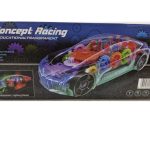 Transparent rotating gear Car with lights gz156 - Image 2